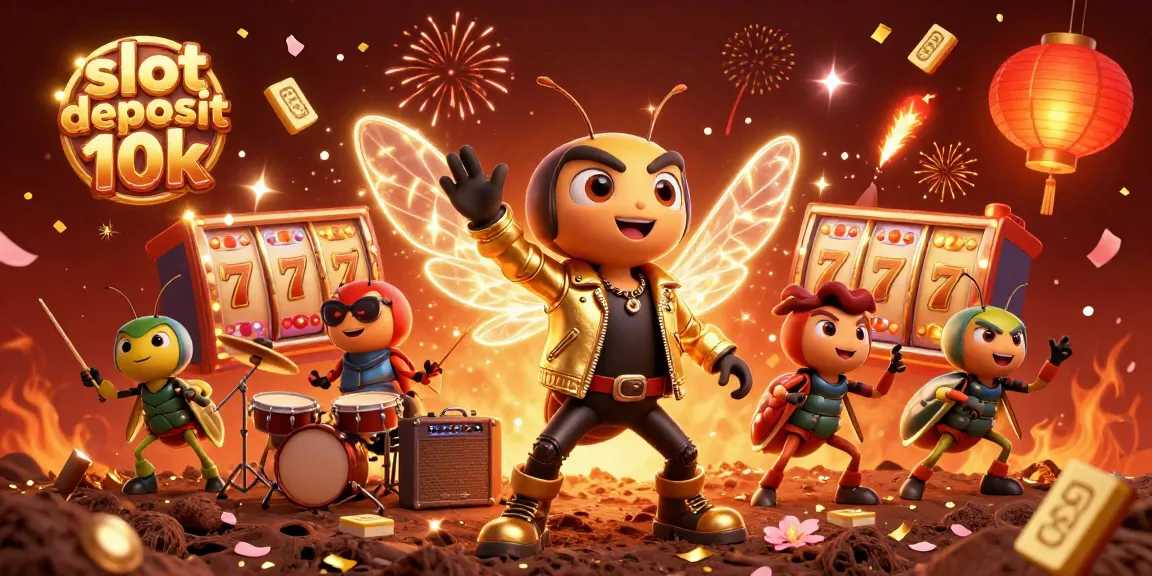 Engage in thrilling gameplay with the vibrant slot deposit 10k scene featuring dynamic characters and casino elements.