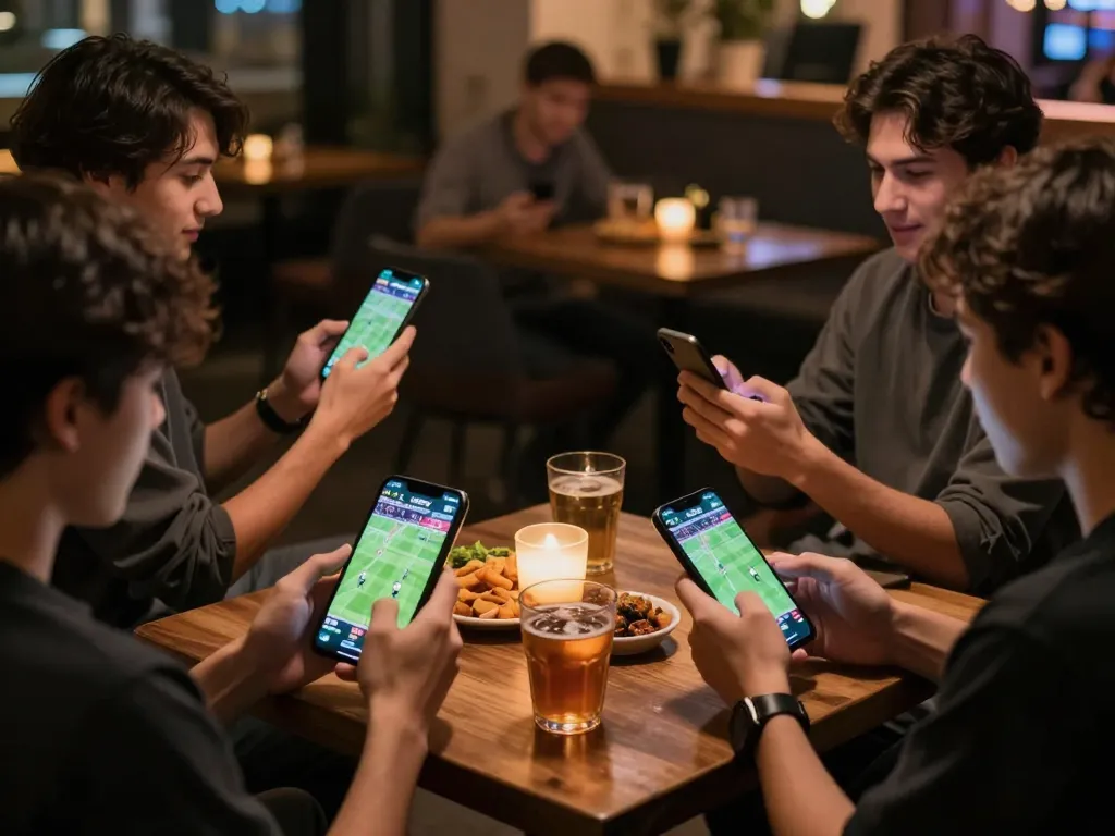 VIN88 mobile sports betting scene, showing players engaged in live game action while placing bets.
