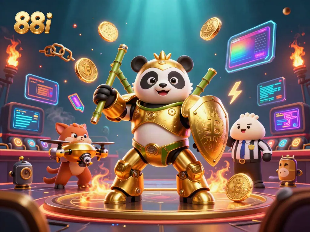 Experience the excitement of 88i with a vibrant 3D casino arena illustration full of action.