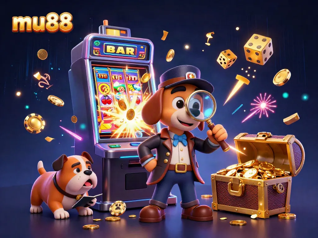 Win big at mu88 by uncovering clues with the detective duo in a vibrant casino scene.