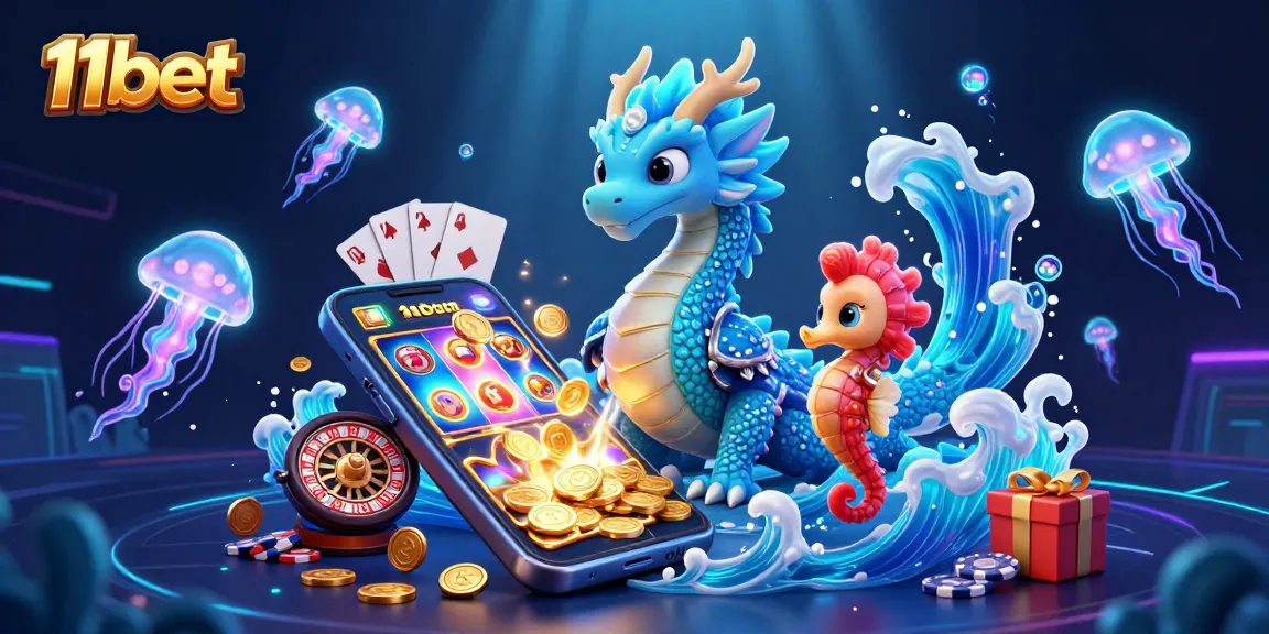 Engage in thrilling gameplay at 11bet with a vibrant 3D casino scene featuring magical characters and exciting game elements.