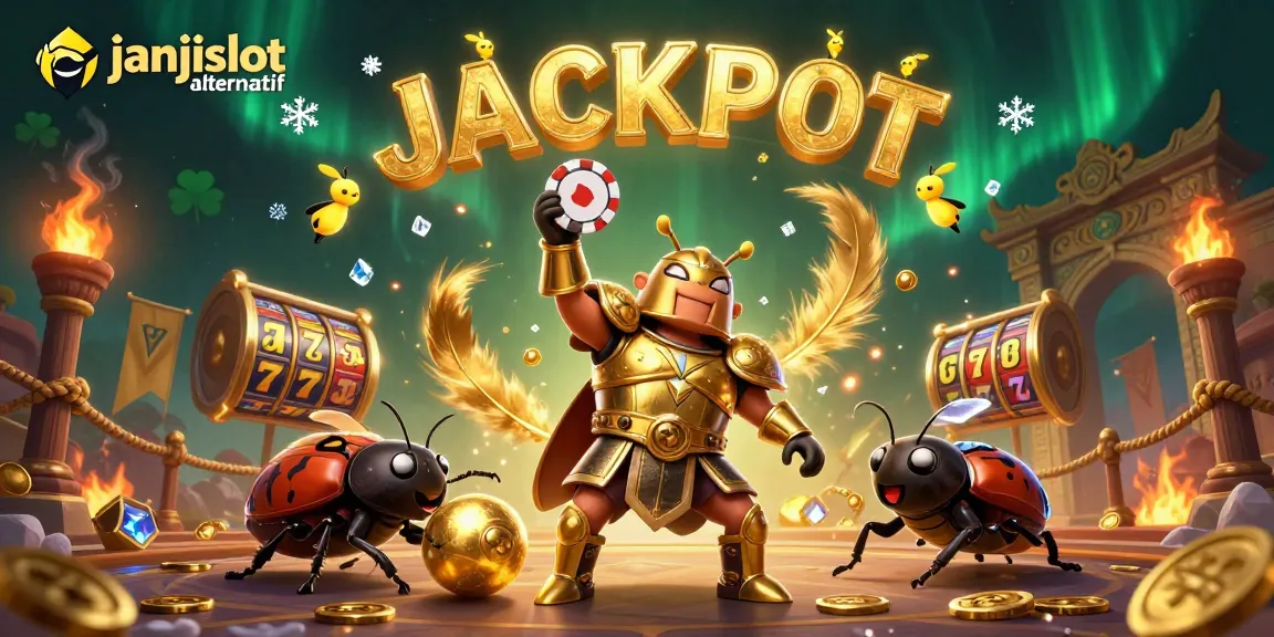 Experience thrilling gameplay as janjislot alternatif lights up the jackpot scene with slots and vibrant characters.