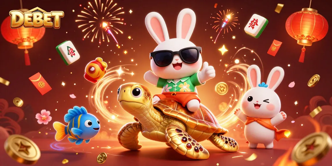 Place bets with DEBET and join the fun in this vibrant 3D illustration.