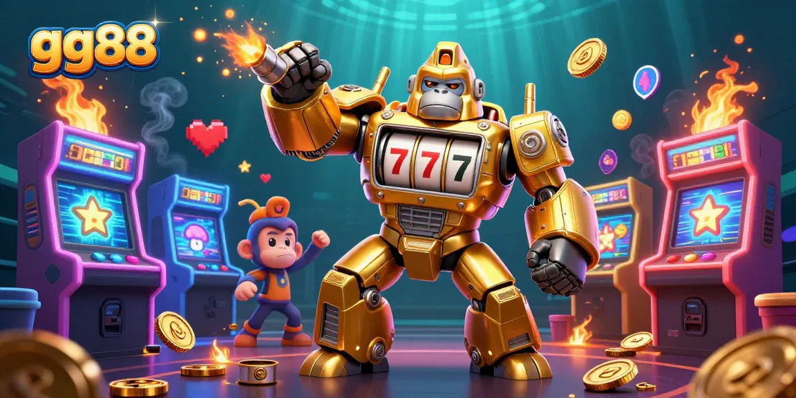 Experience thrilling wins and fun at gg88, where a golden gorilla mech showcases dynamic casino games.