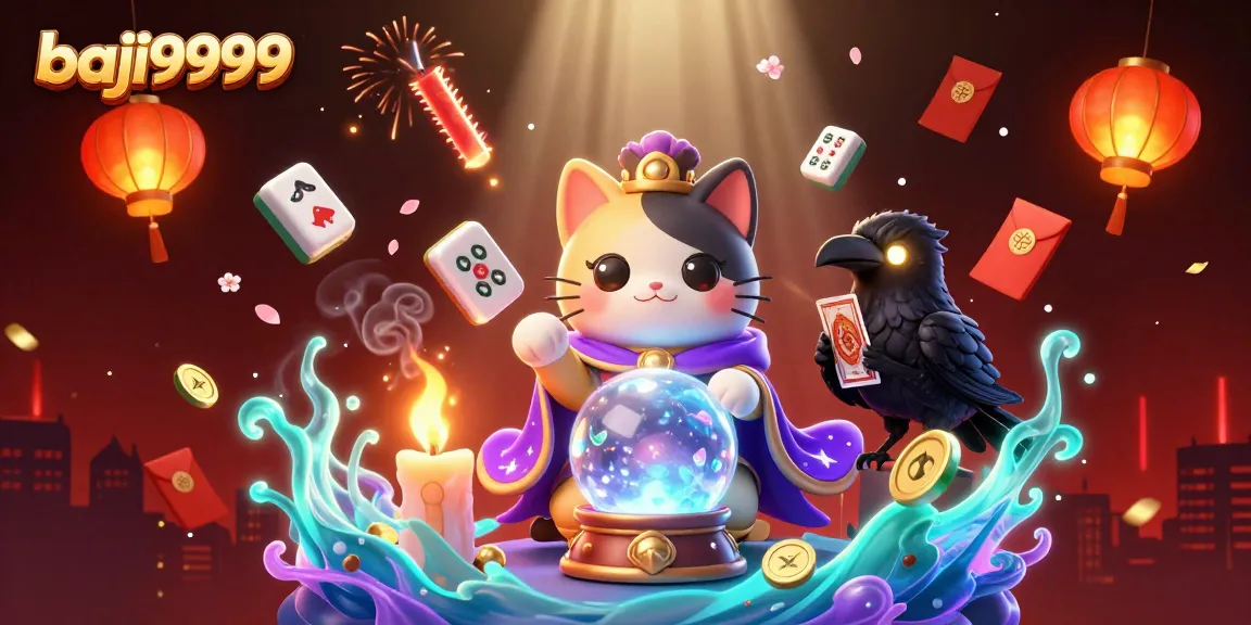 Spin the reels at baji9999 with vibrant characters and glowing casino elements in a magical 3D scene.