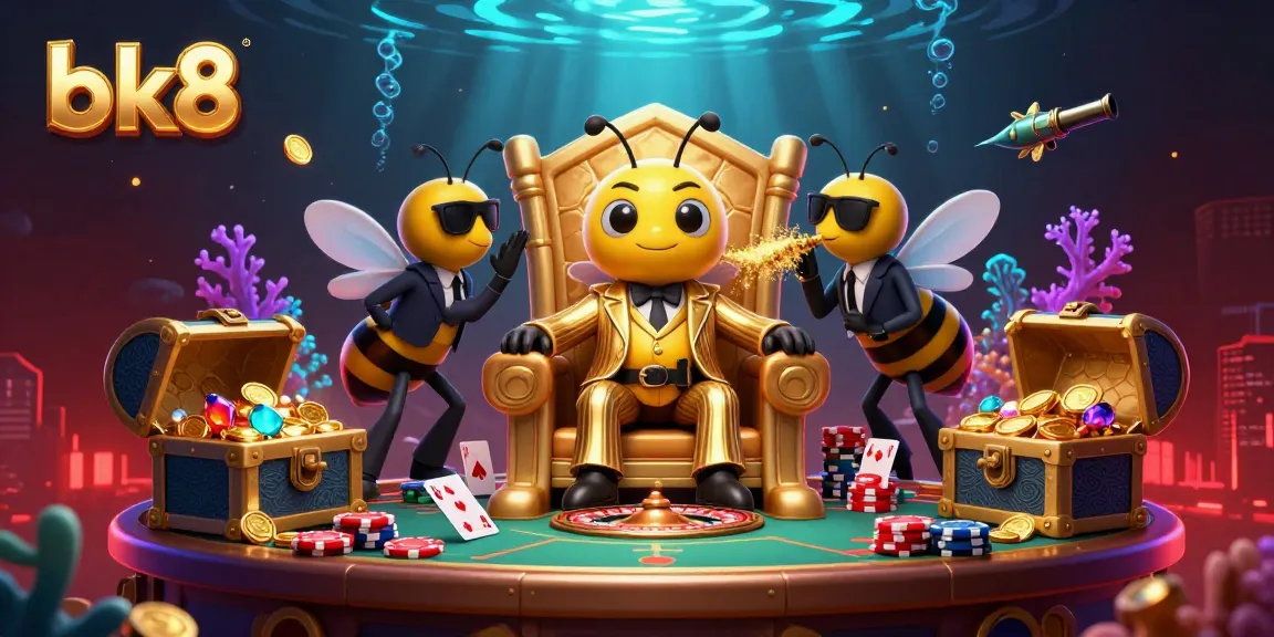 Experience vibrant bk8 gambling action with a bumblebee mob boss and stunning casino elements.