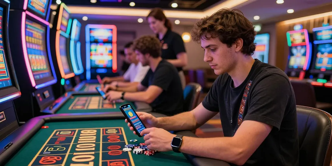 Exciting online casino scene showcasing slot deposit 1000 gameplay experience with vibrant lighting and engaged player.