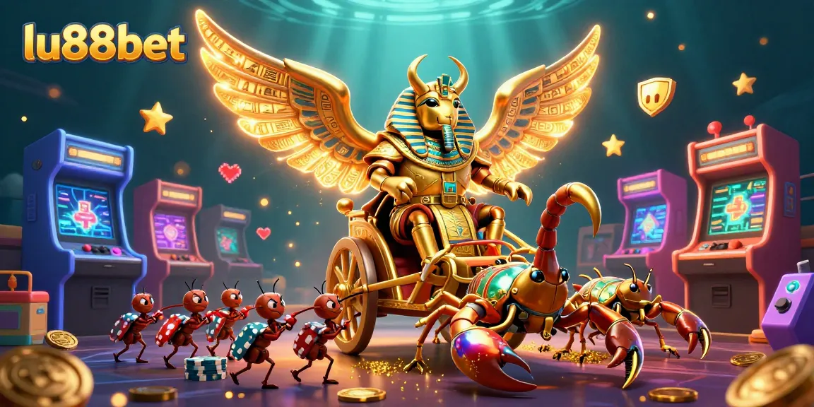 Engage in thrilling gameplay at lu88bet with a vibrant, lively casino scene full of exciting elements.