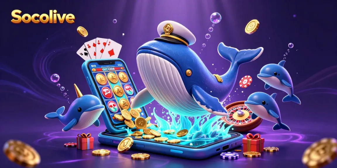 Socolive whales and dolphins bringing excitement to the casino world with games and coins