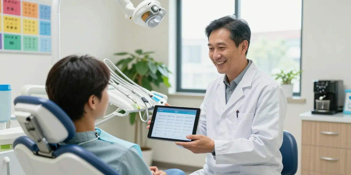Visit the dentist in a comforting clinic, showcasing a friendly consultation experience.