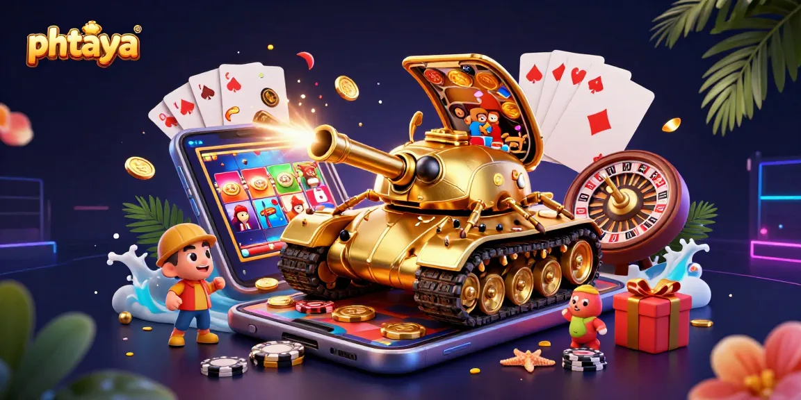 Phtaya offers a vibrant casino experience with characters enjoying games and animations of excitement.