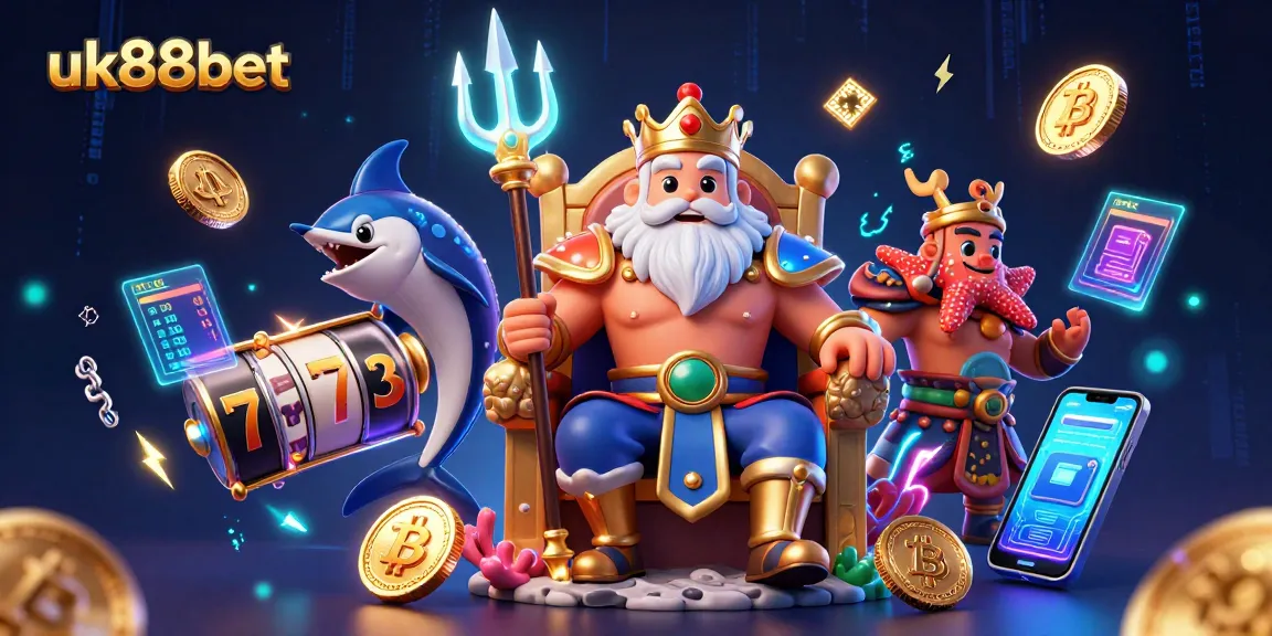 Experience thrilling wins at uk88bet with 3D cartoon characters celebrating vibrant slots and crypto.