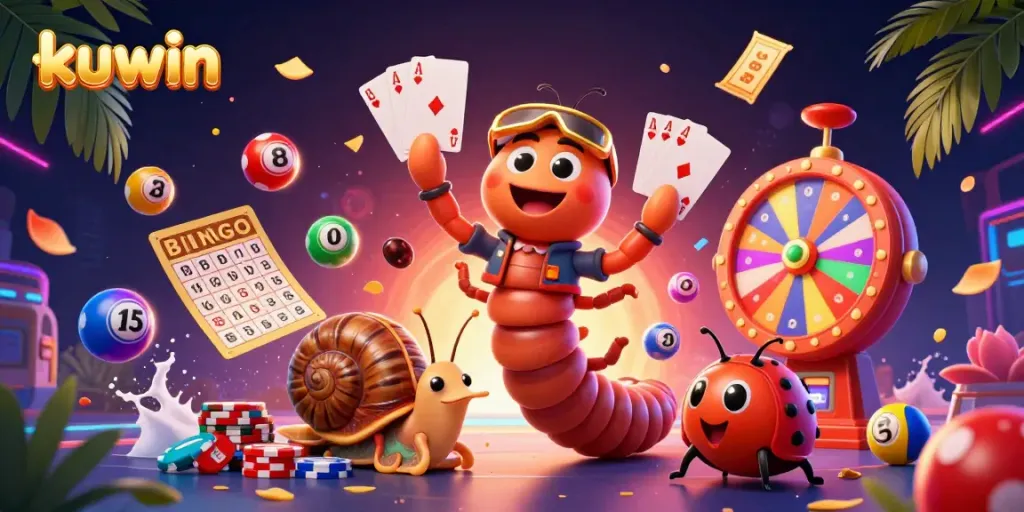 Engage in thrilling gaming at kuwin with vibrant lottery elements and dynamic characters.