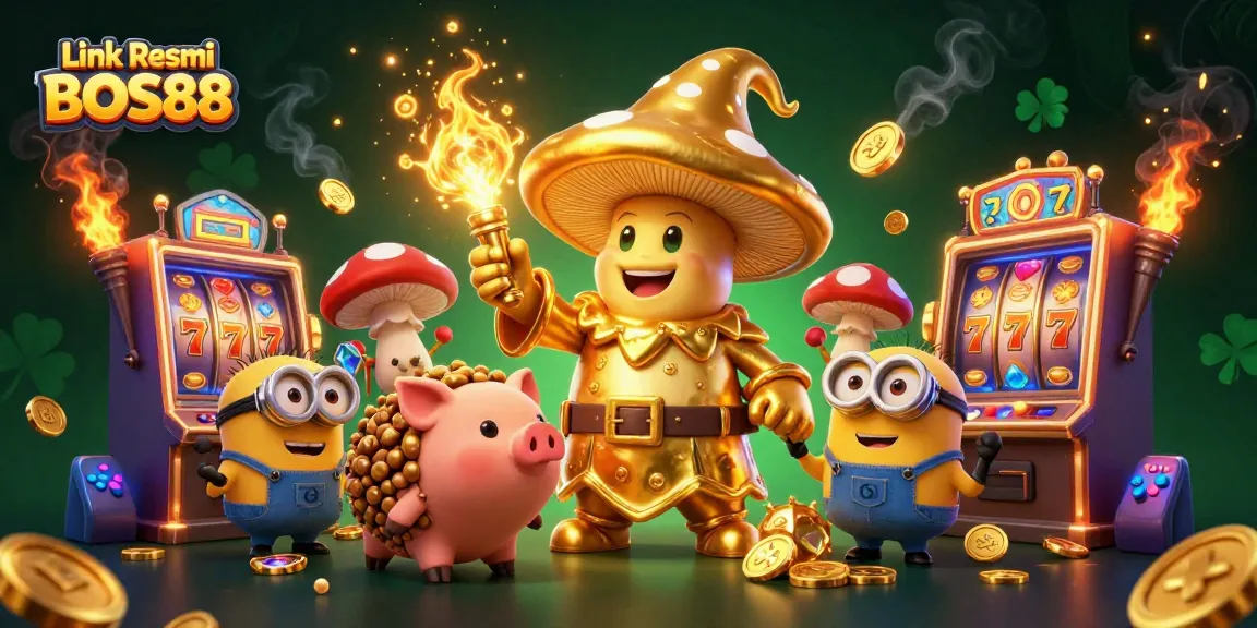 Link Resmi BOS88: Nikmati permainan slot mengasyikan dengan wizard emas dan mesin slot berkilau.