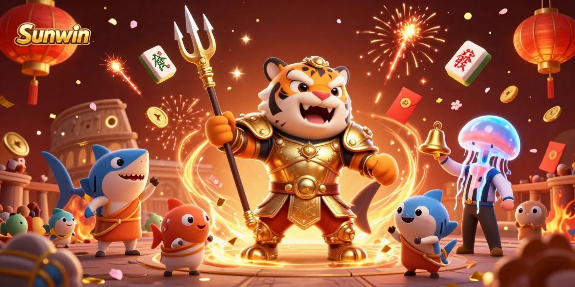 Win big with Sunwin in a vibrant underwater colosseum with a captivating colorful scene.
