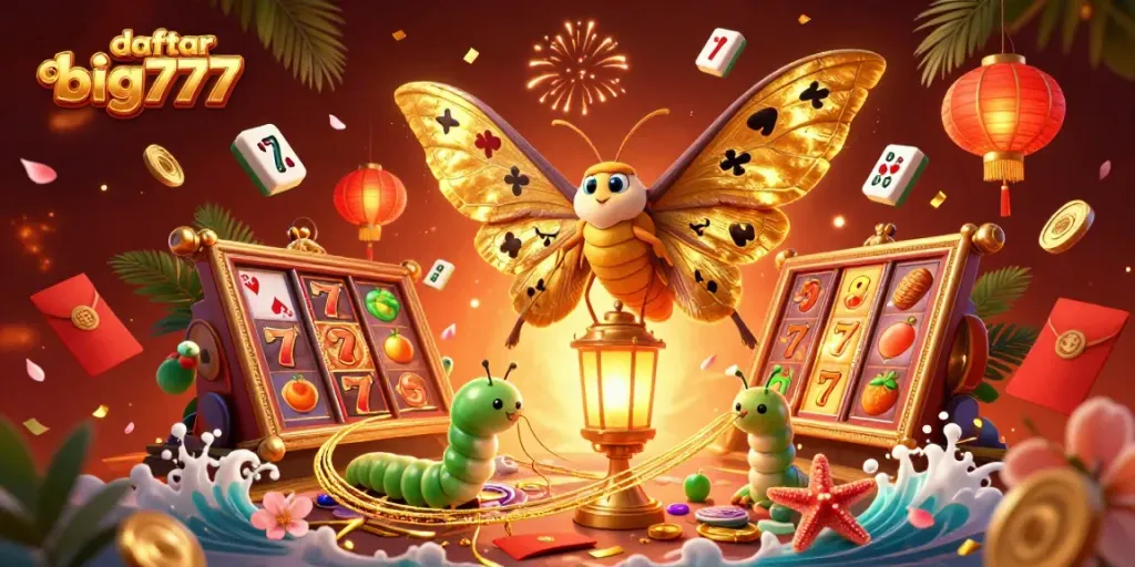 Experience thrilling gameplay at daftar big777 with vivid 3D illustrations, engaging slot reels, and jackpot excitement.