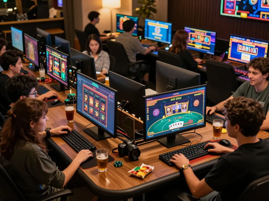 Players engaged in dynamic f168 online gaming activities at home, showcasing excitement and strategy.
