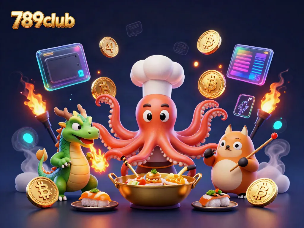 Engage in the thrilling experiences at 789club as our vibrant characters celebrate winnings amidst crypto rewards.
