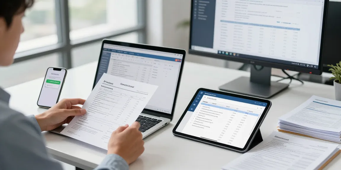 Efficiently verifying authenticity of bank transaction slips, เช็คสลิปปลอม system in a modern workspace.