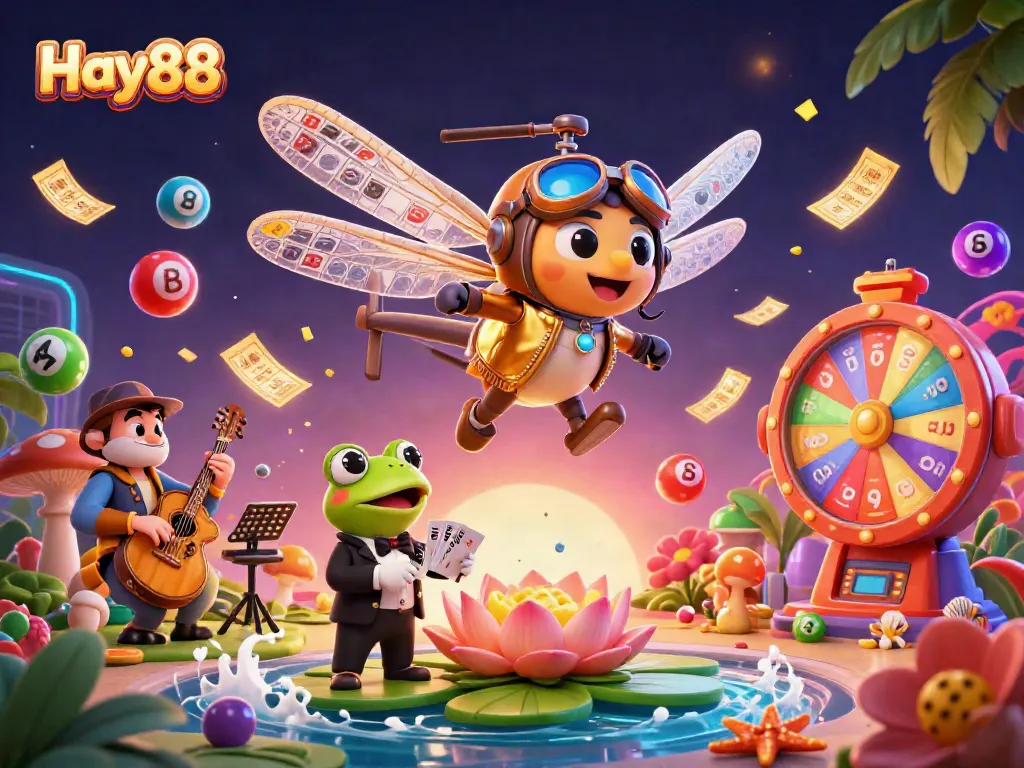 Experience thrilling gameplay at Hay88 with a lively casino scene, featuring dynamic elements and engaging characters.