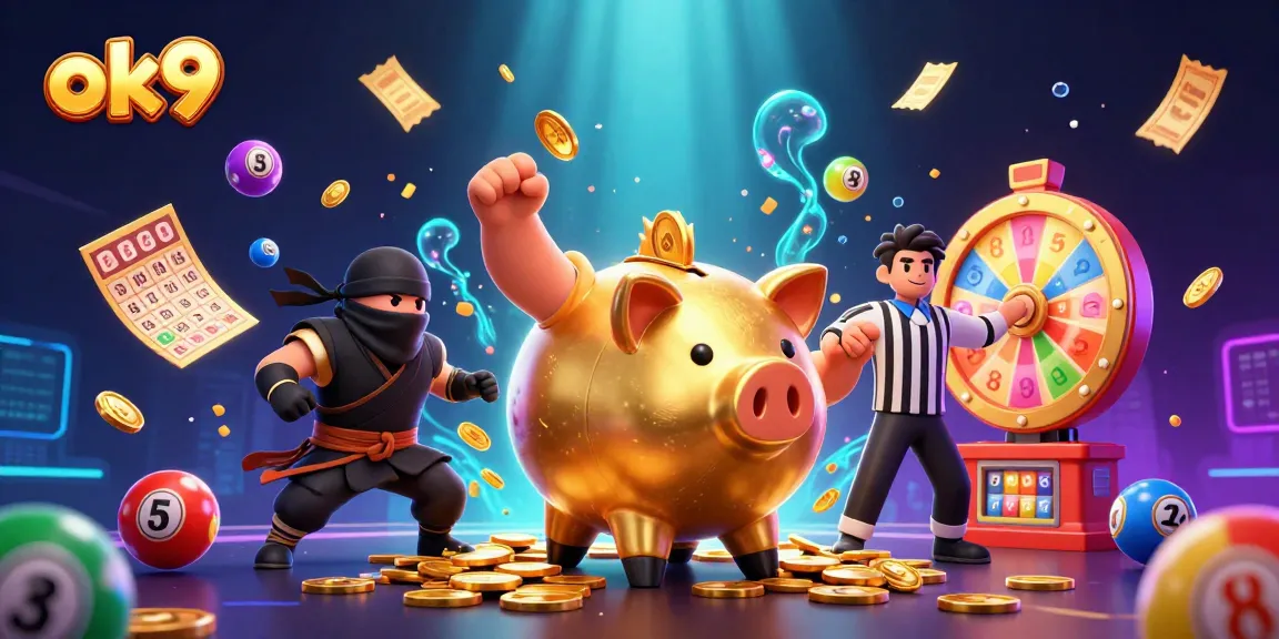 Experience excitement at ok9 with dynamic scenes featuring gold coins and gambling elements.