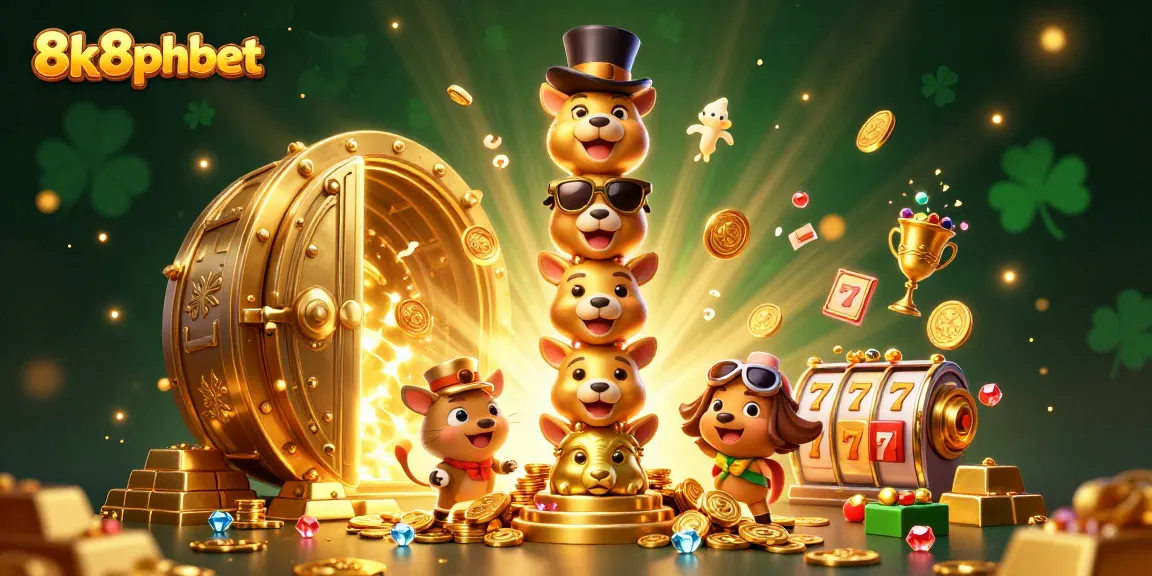 Experience thrilling gameplay with 8k8phbet's vibrant casino scene featuring a golden totem and treasure elements.