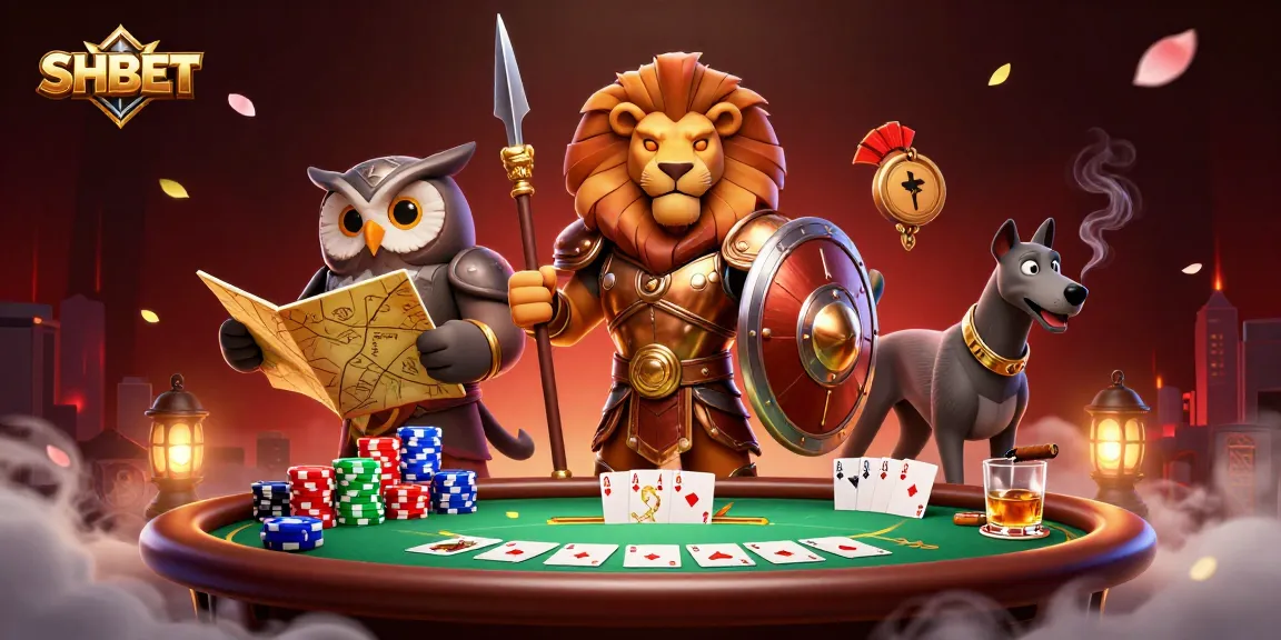 Experience ultimate fun at SHBET with a dynamic 3D casino-themed illustration.