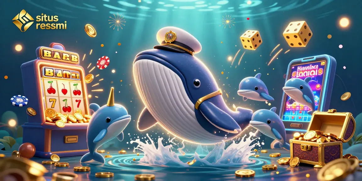 Experience excitement at situs slot resmi with a colorful jackpot scene filled with animated characters and casino elements.