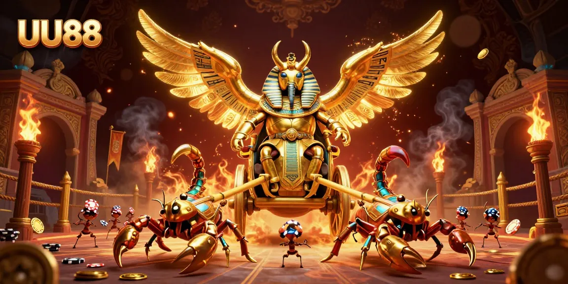 Engage with UU88's exhilarating cockfighting experience featuring vibrant characters and captivating elements.