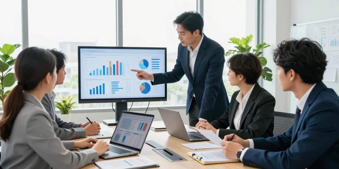 Collaboration d'équipe chez CIBC, analyse des rapports financiers dans un environnement de bureau moderne.