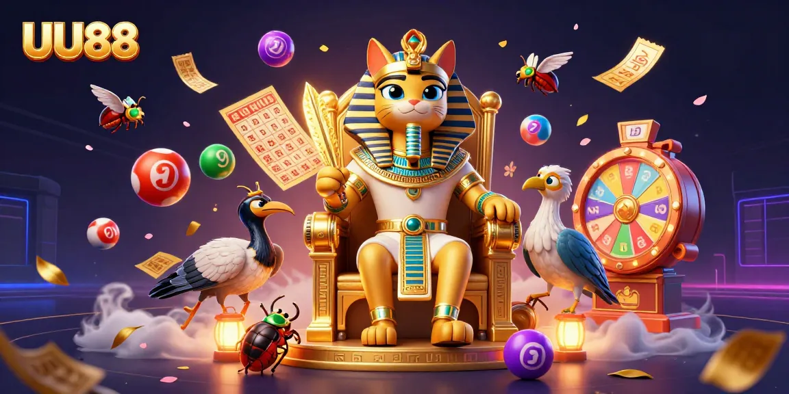 Experience exhilarating gambling adventures with UU88's vibrant casino illustration showcasing lottery excitement.