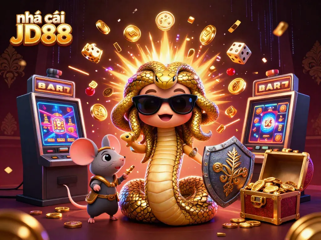 Experience thrilling jackpots at nhà cái JD88 with lively characters and exciting casino elements.