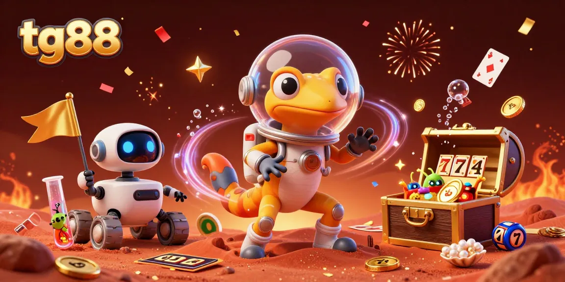 Engage in exciting gaming with tg88 as a Martian gecko discovers a golden casino.