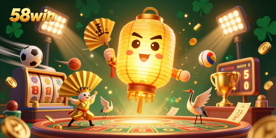 Experience thrilling 58win moments in a vibrant casino scene with dynamic gaming elements.