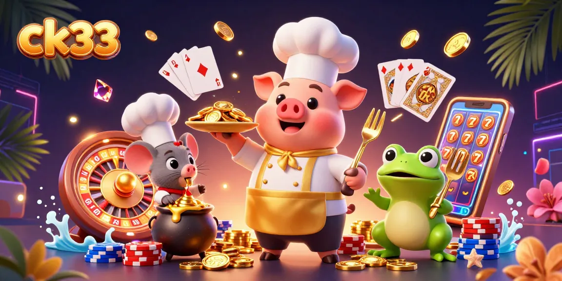 Engage in thrilling gameplay at ck33 with a vibrant, dynamic casino scene featuring gold coins and lucky spins.
