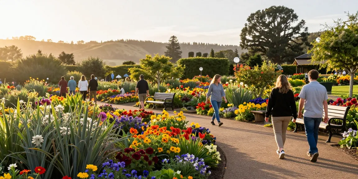 Tourists enjoying the beautiful flowers at https://www.thecapayvalleygardentour.com