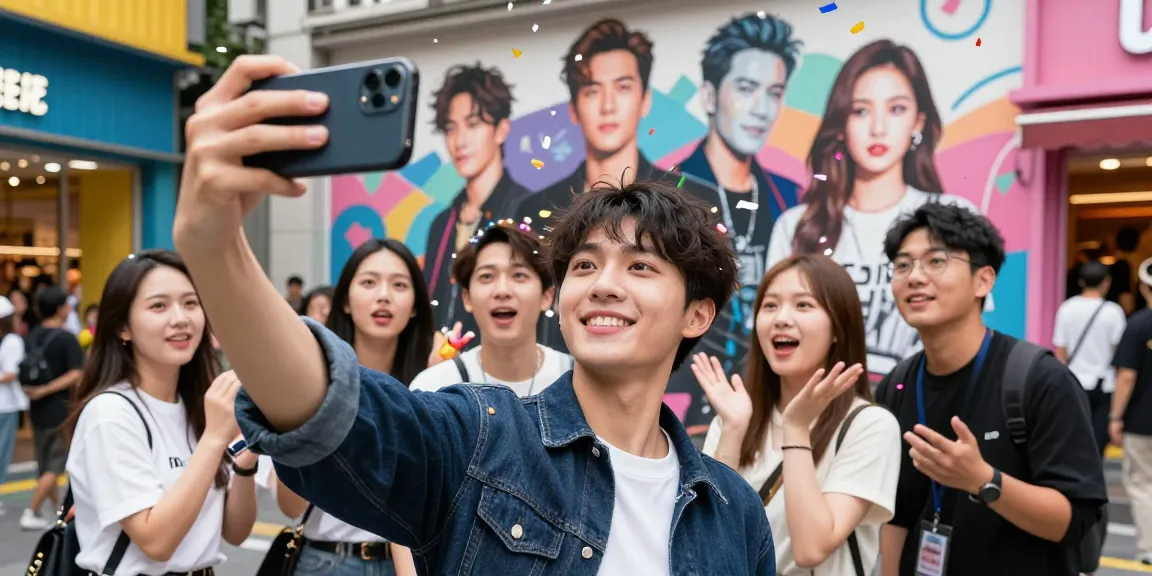 Capture joy and excitement of finding out who you look like celebrities with friends in an urban setting.
