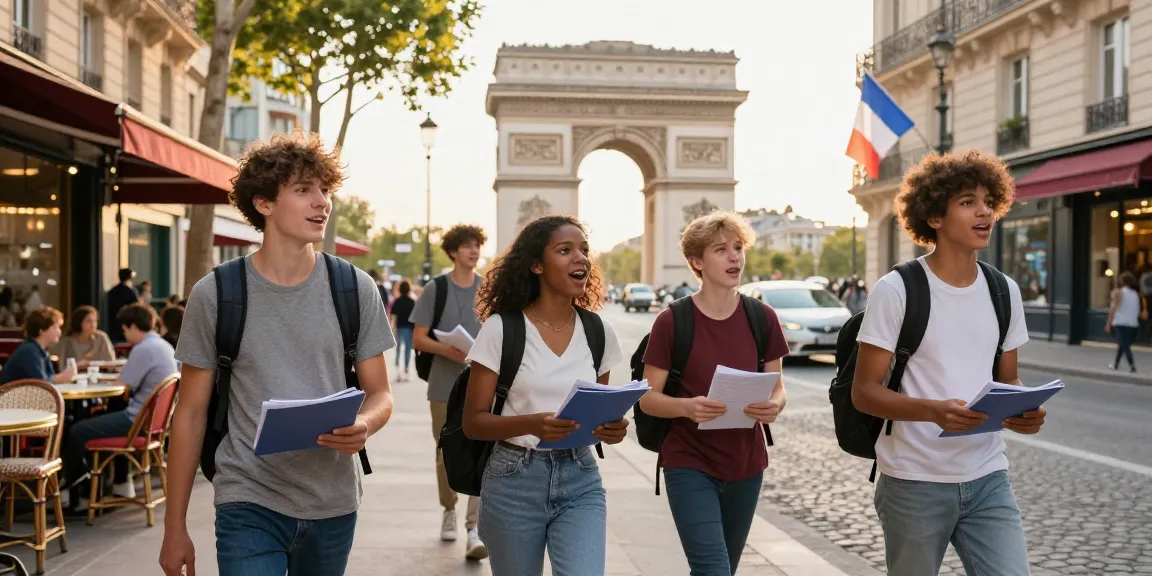 Students experiencing destiny calling as they arrive in France for their internships, exploring vibrant Paris.