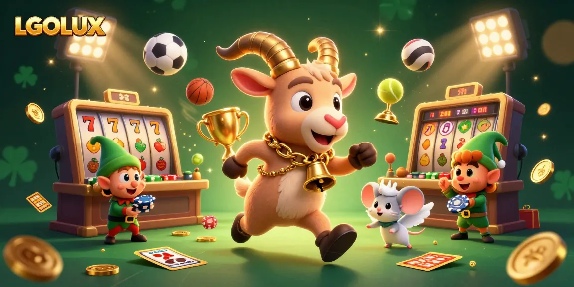 Experience thrilling games at LGOLUX as mischievous gremlins steal chips in a festive casino scene.