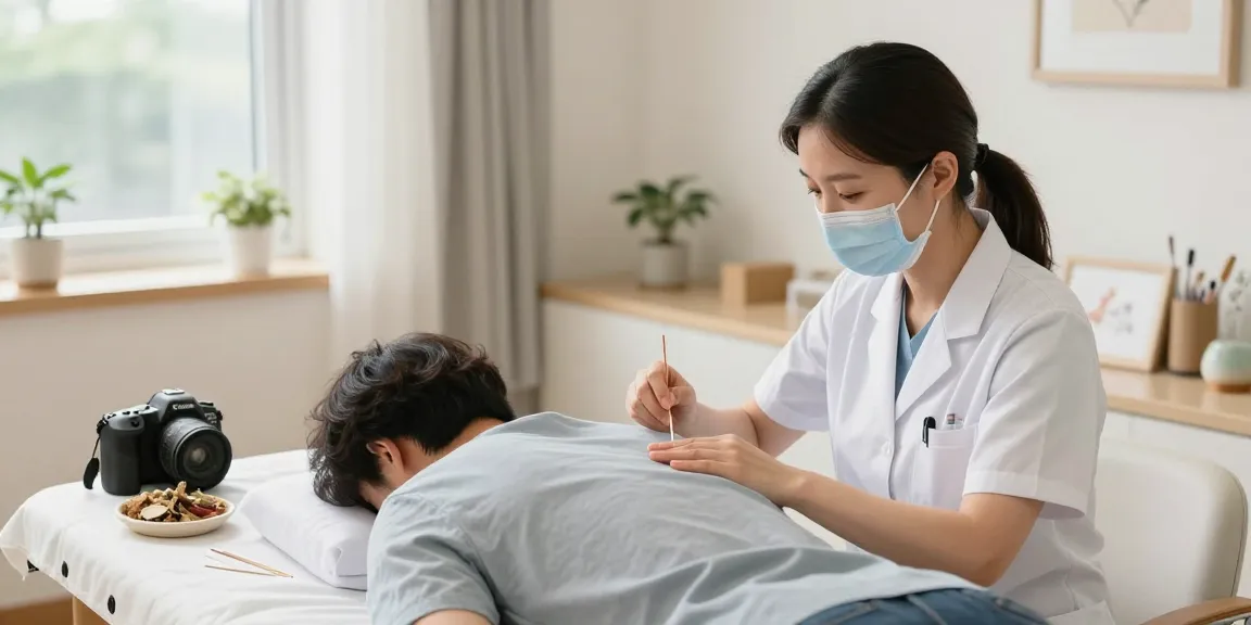 Patient receiving effective therapy at 수원교통사고한의원 amidst a calming clinic atmosphere.