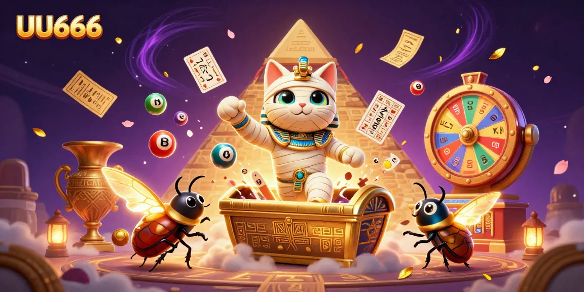 UU666 offers thrilling gaming experiences with vibrant characters and casino elements in a rich visual setting.